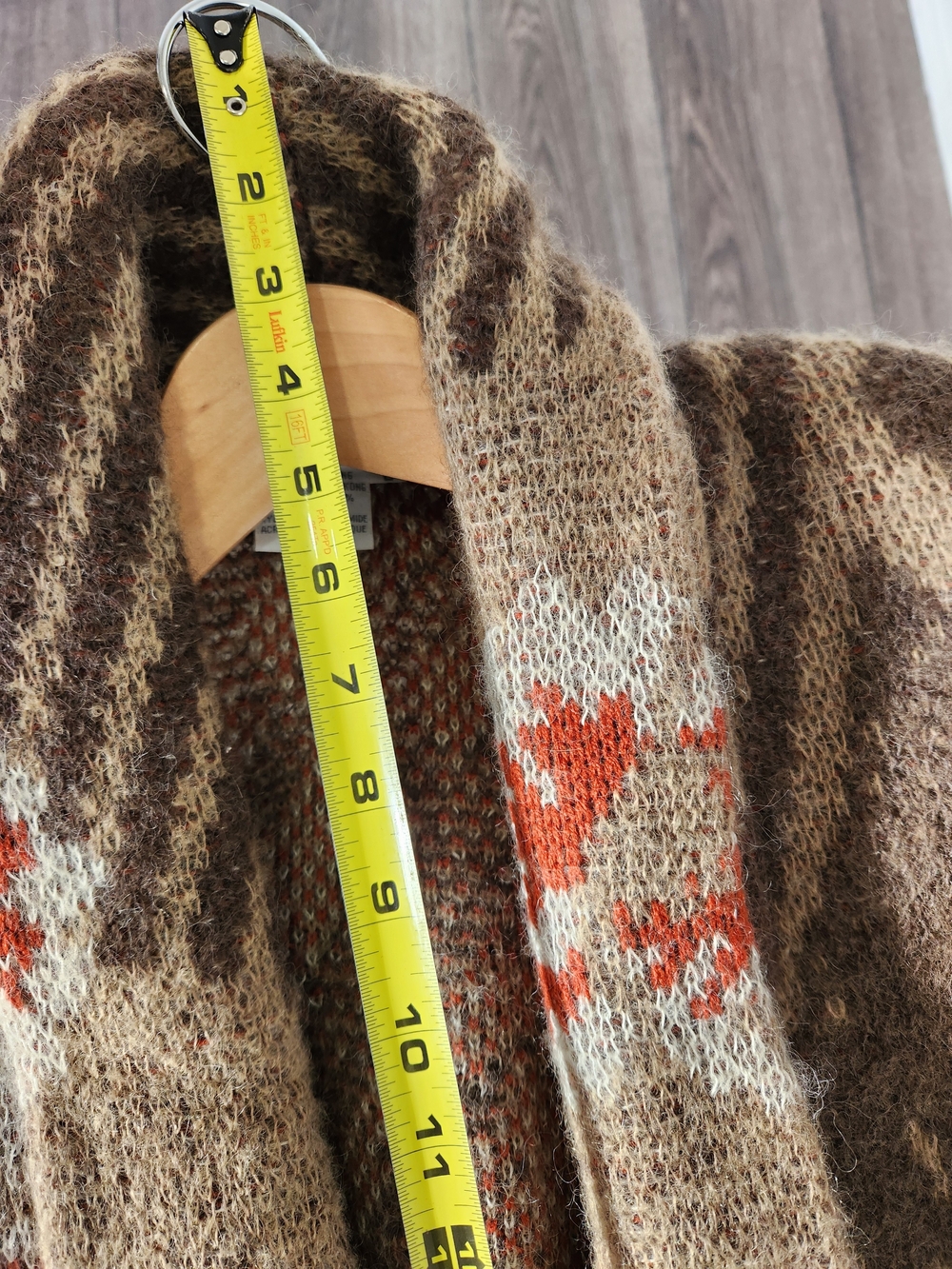 Vintage Spanner Mohair Wool Blend Long Cardigan Women’s L OBO - Picture 11 of 16